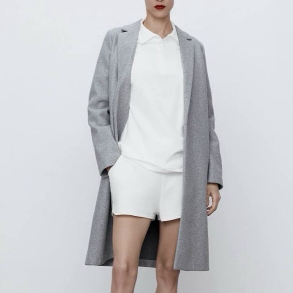 Zara faux felt wool coat